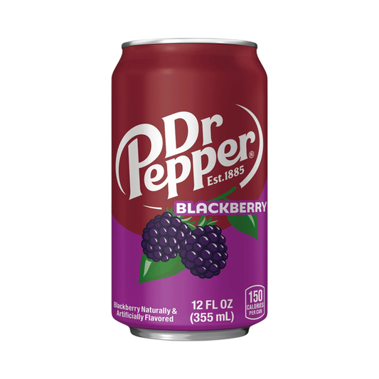 Dr. Pepper Blackberry | 355 ml | Erfrischungsgetränk | mit Brombeer-Geschmack | kalorienarm