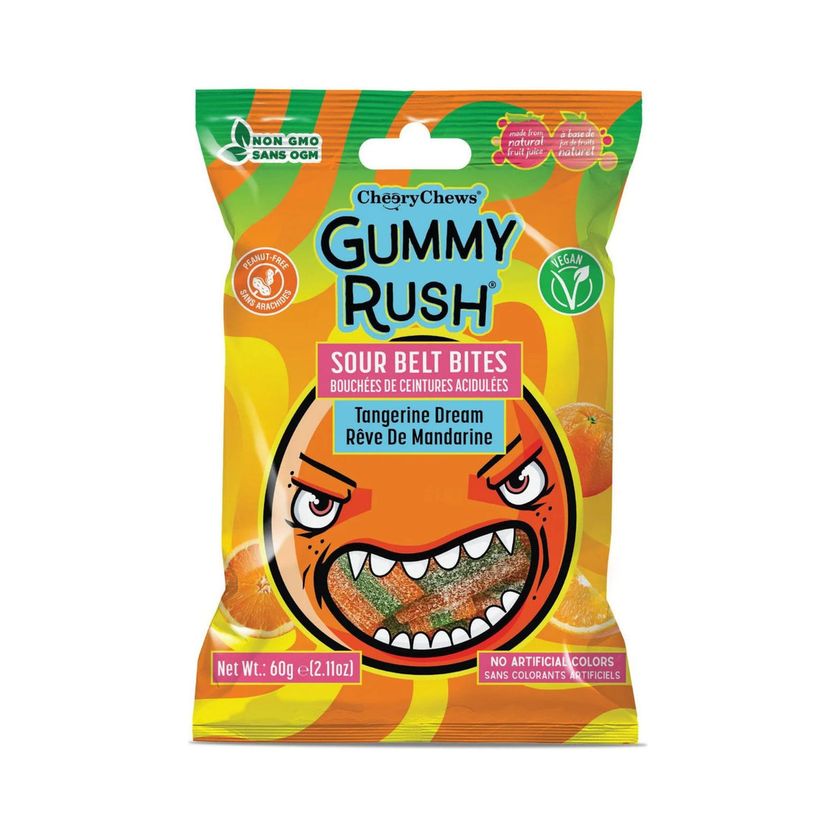 Gummy Rush Sour Belt Bites Tangerine Dream 60g