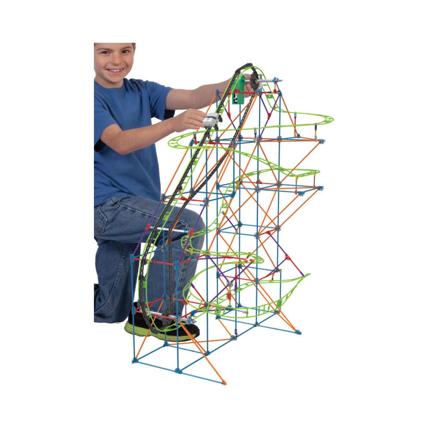 K'nex Typhoon Frenzy Ensemble de construction de montagnes russes motorisées