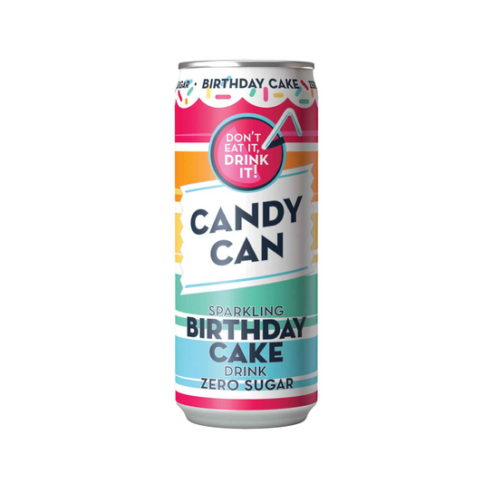 Sprudelndes Getränk | Candy Can | Birthday Cake | zuckerfrei | bunte Dose