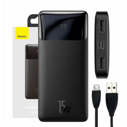 Baseus Bipow 10000mAh 15W - Black Powerbank - Musta - 10000 MAh - 24 Store GmbH