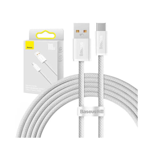 Baseus Kabel USB to USB-C Dynamic Series, 100W, 2m (weiss) - 24 Store GmbH