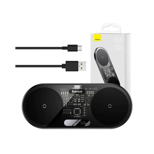 Baseus Digital LED Display 2in1 Wireless Charger - 24 Store GmbH