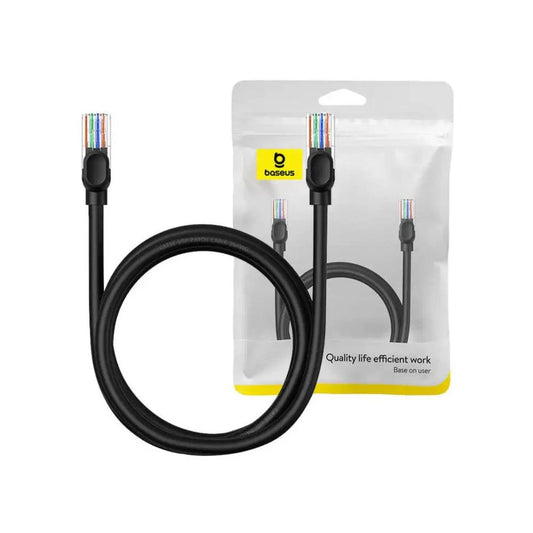 Baseus Ethernet CAT5, 1,5m Netzwerkkabel (schwarz) - 24 Store GmbH