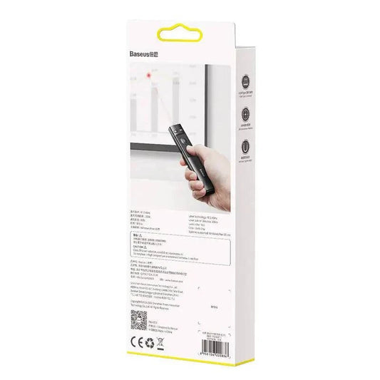 Baseus Orange Dot Multifunktions-Fernbedienung für Präsentationen, mit Laserpointer (grau) - 24 Store GmbH