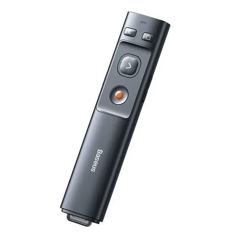 Baseus Orange Dot Multifunktions-Fernbedienung für Präsentationen, mit Laserpointer (grau)
