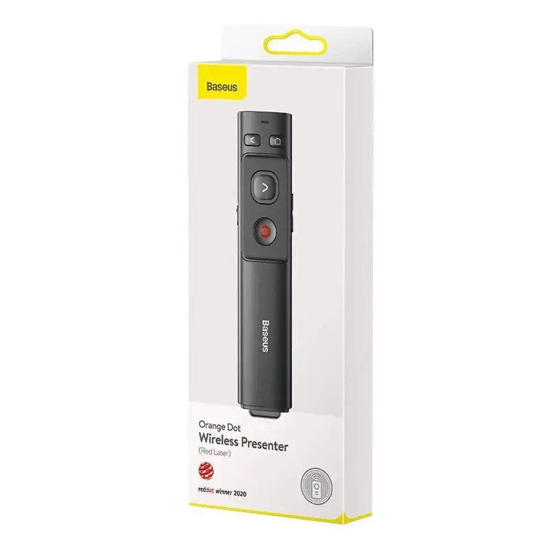 Baseus Orange Dot Multifunktions-Fernbedienung für Präsentationen, mit Laserpointer (grau)