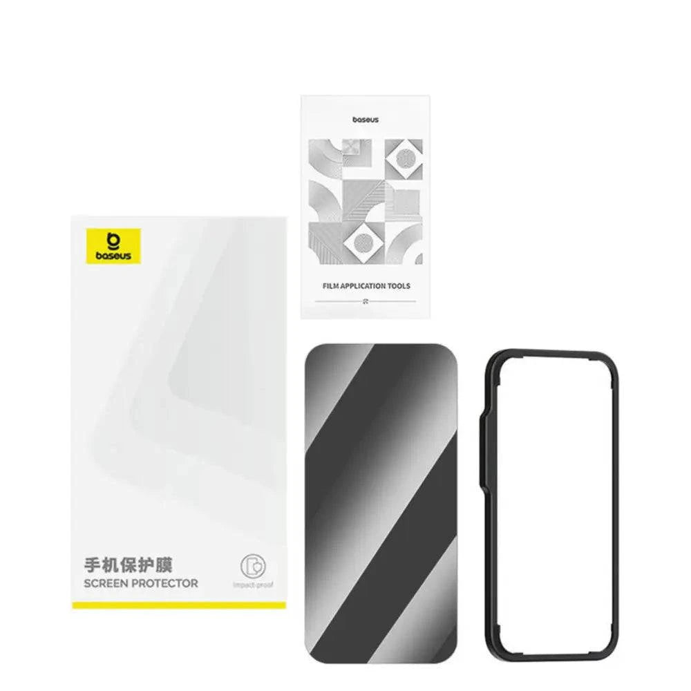 Baseus Sichtschutz-Glas Superior for iPhone 15 +Reinigungskit and EasyStick (clear) - 24 Store GmbH
