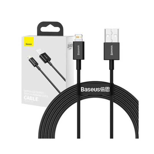 Baseus Superior Series Kabel USB to iP 2.4A 2m (schwarz) - 24 Store GmbH