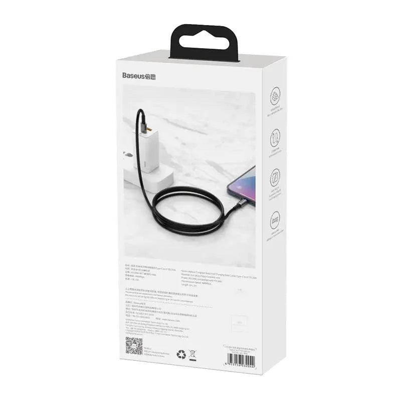 Baseus Tungsten Gold Fast Charging Data Cable Type-C (USB-C) 100W 2m schwarz