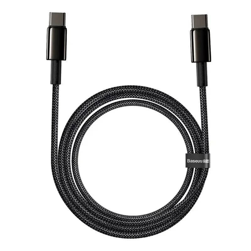 Baseus Tungsten Gold Fast Charging Data Cable Type-C (USB-C) 100W 2m schwarz