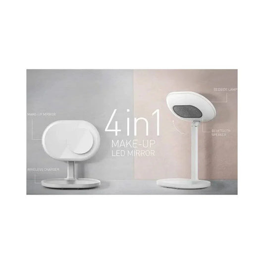 MOMAX 4 in 1 Q LED Mirror with Wireless Charging and Bluetooth Speaker - 24 Store GmbH