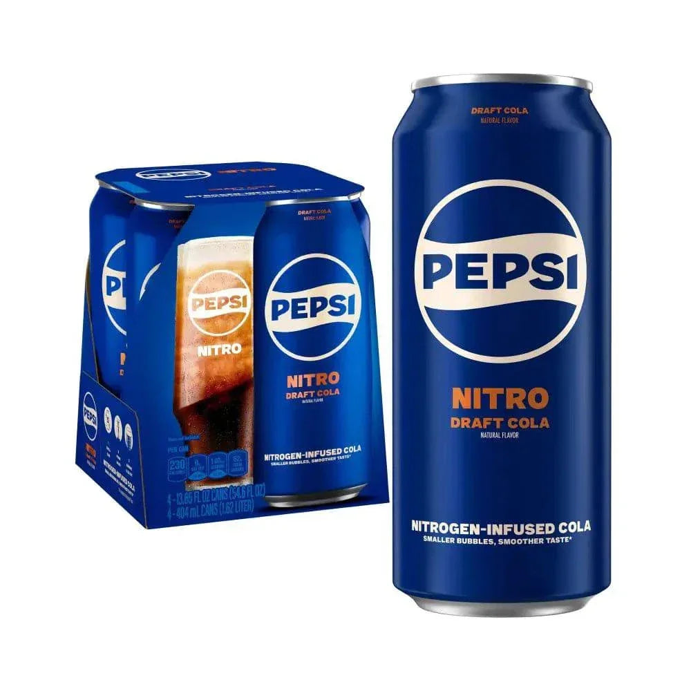 Pepsi Nitro Draft Cola | kohlensäurehaltiges Getränk | mit Stickstoff angereichert | erfrischender Geschmack