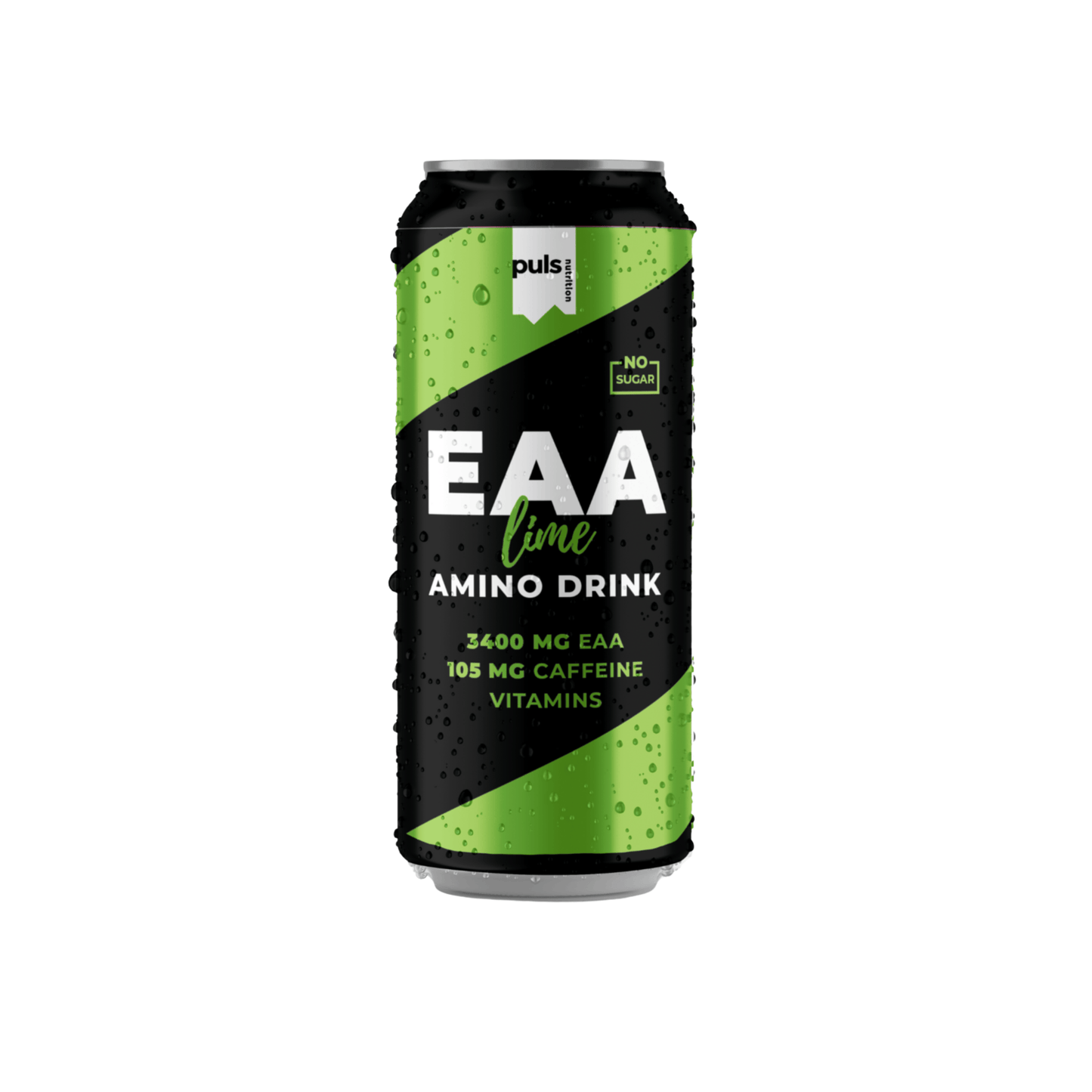 Puls Nutrition EAA ENERGY DRINK Lime 330 ml ZERO SUGAR - 24 Store GmbH