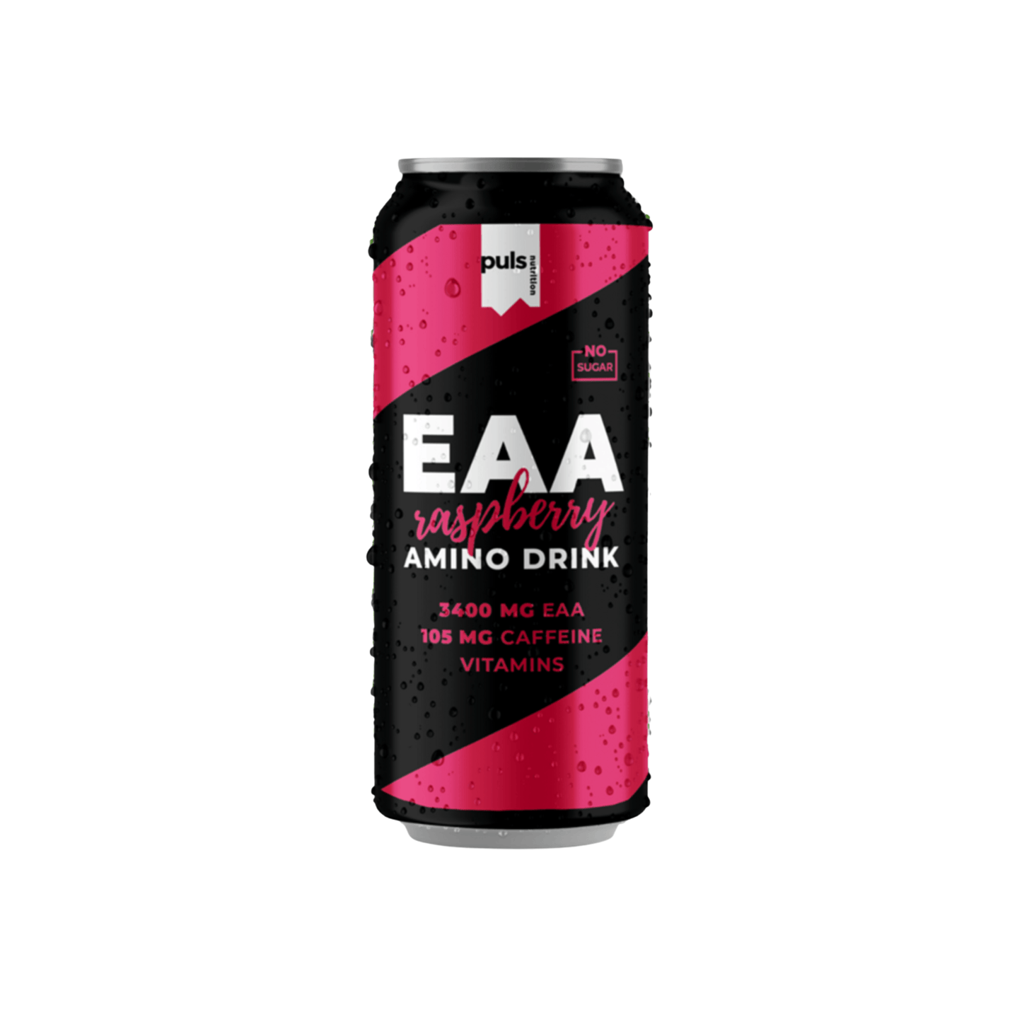Puls Nutrition EAA ENERGY DRINK Raspberry 330 ml ZERO SUGAR - 24 Store GmbH