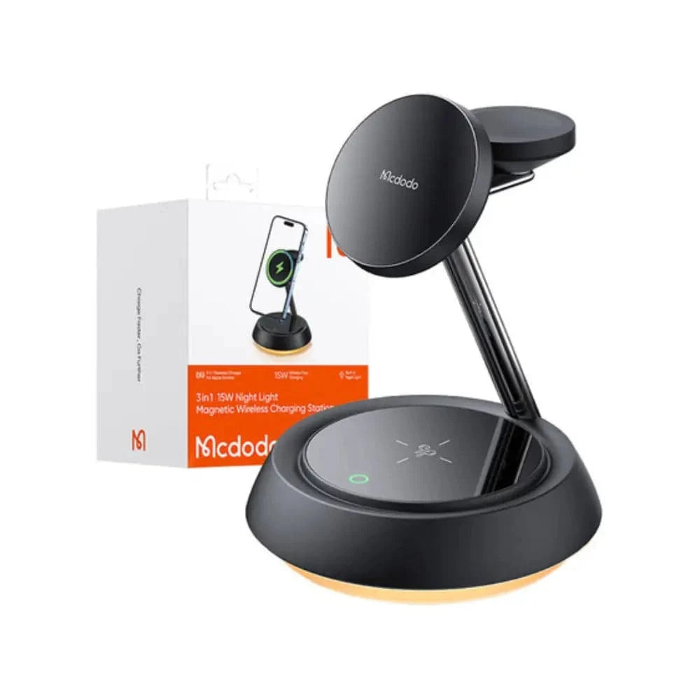 Mcdodo CH-4952 3-in-1 15W wireless charger (phone/TWS/Apple watch) schwarz - 24 Store GmbH