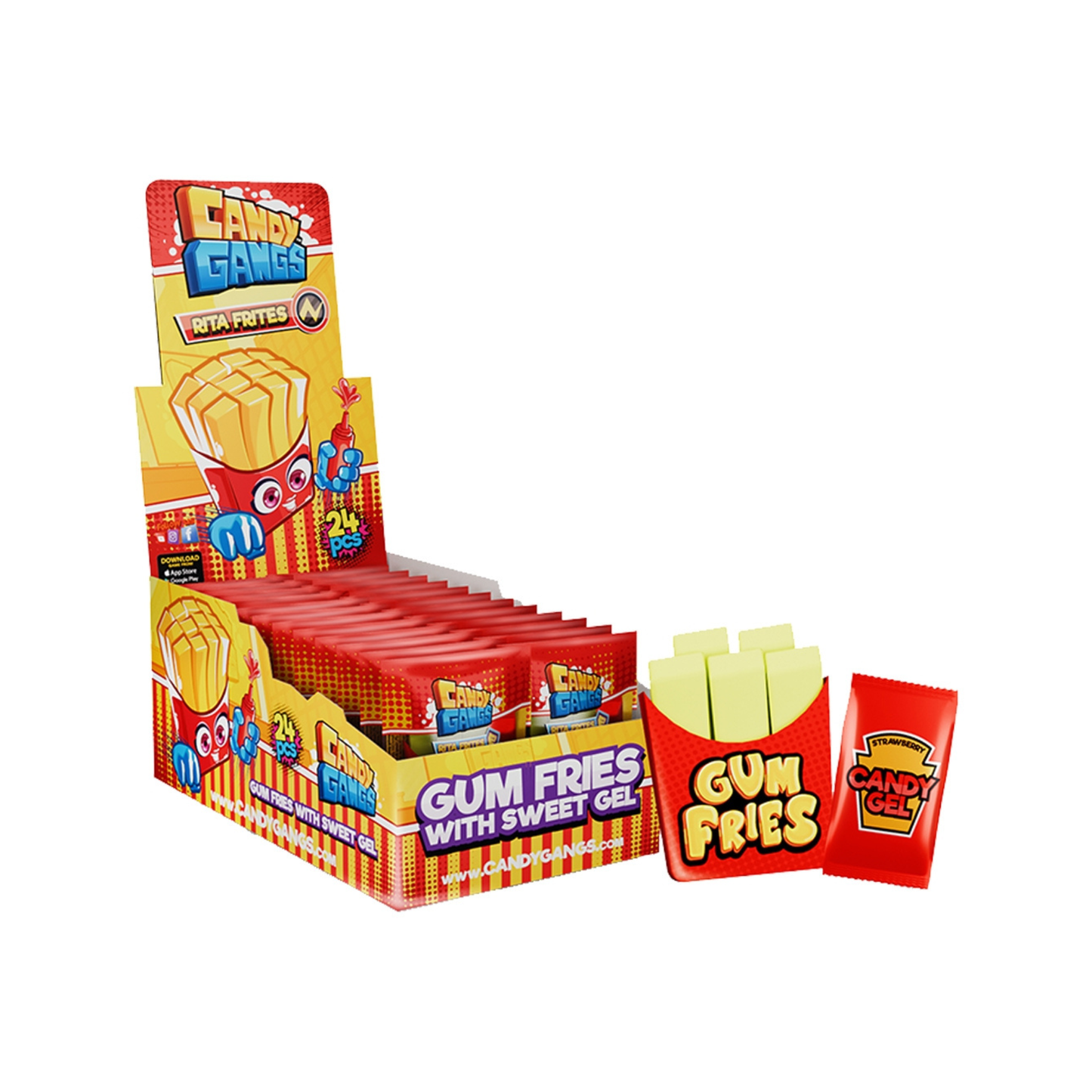 Candy Gangs Gum Frites 24g