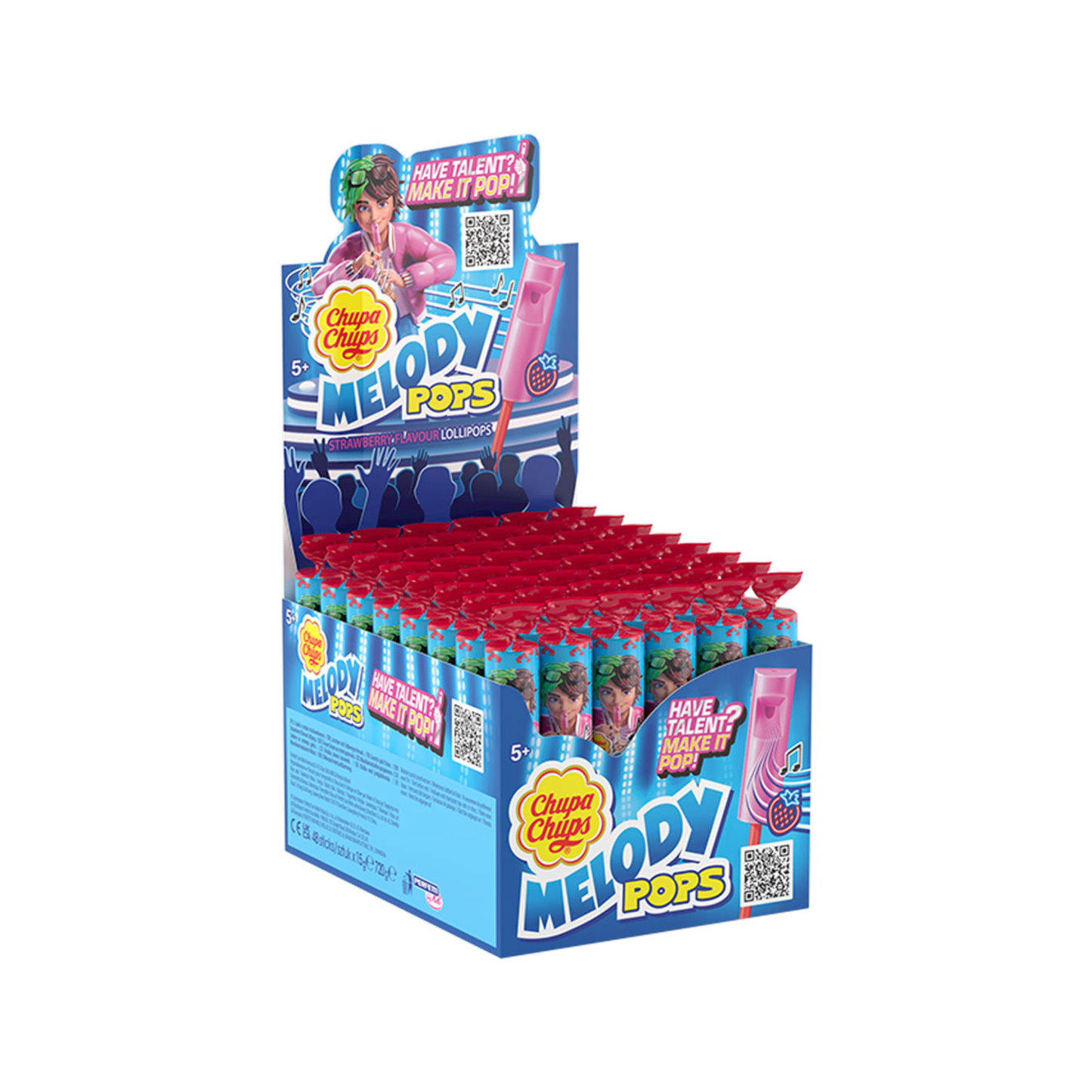 Chupa Chups Melody Pops Erdbeer 15g