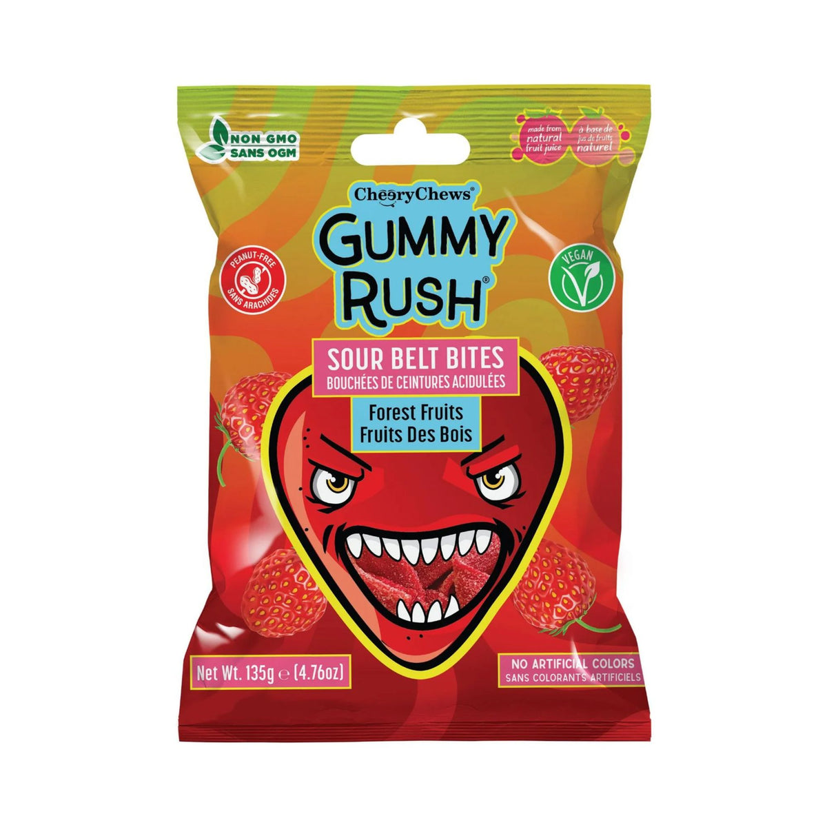 Gummy Rush Sour Belt Bites Waldfrucht 60g