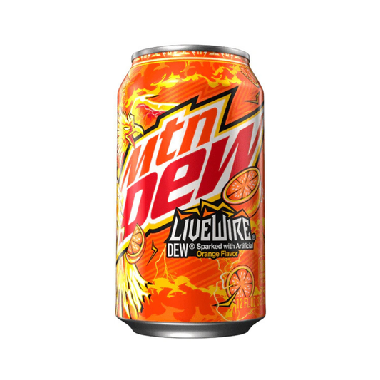 Mountain Dew Livewire | Orangenlimonade | kohlensäurehaltiges Getränk | 355 ml Dose
