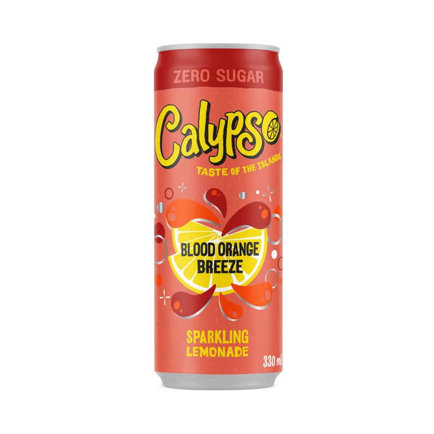 Calypso Blood Orange Breeze | sprudelndes Getränk | zuckerfrei | 330 ml | erfrischender Geschmack