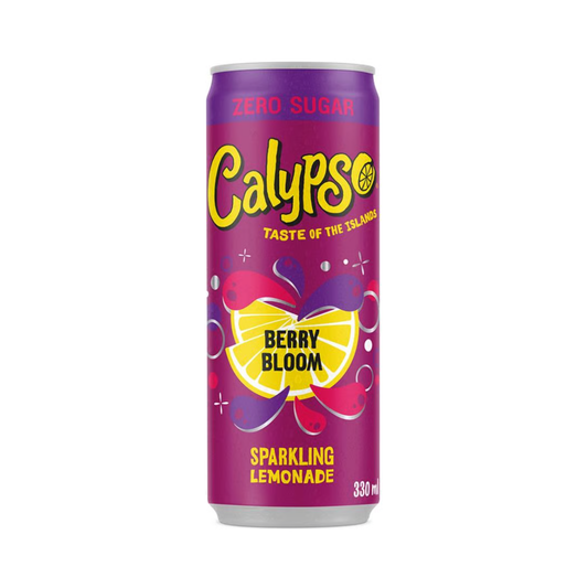 Calypso Berry Bloom | sprudelnde Limonade | zuckerfrei | 330 ml Dose