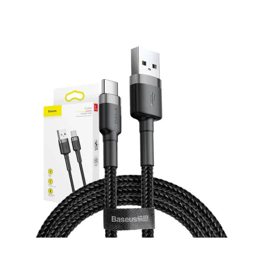 Câble USB-C 3A 0,5m Baseus Cafule Gris/Noir | 24 Store