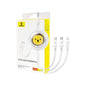Baseus Charging Cable 3w1 USB to USB-C, USB-M, Lightning 3,5A, 1,1m (weiss) - 24 Store GmbH