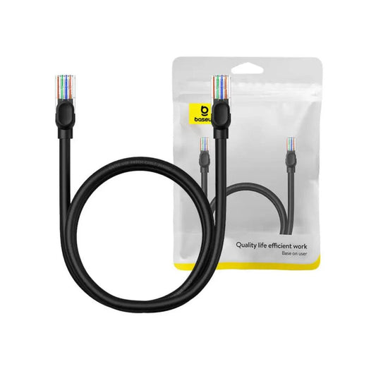 Baseus Câble Réseau Ethernet CAT5 1m Noir, Connexion Fiable | 24 Store