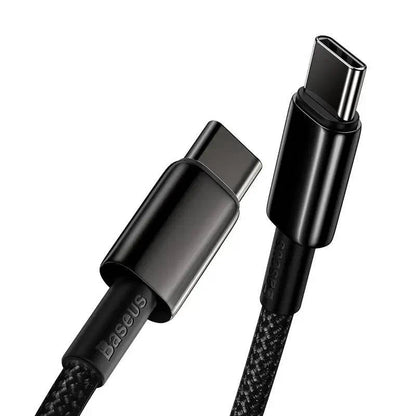 Baseus Tungsten Gold Fast Charging Data Cable Type-C (USB-C) 100W 2m schwarz - 24 Store GmbH