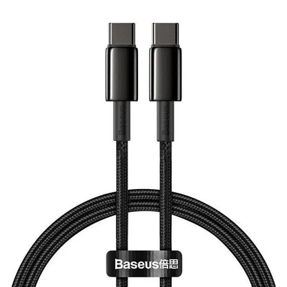 Baseus Tungsten Gold Fast Charging Data Cable Type-C (USB-C) 100W 2m schwarz - 24 Store GmbH