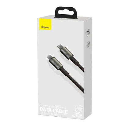 Baseus Tungsten Gold Fast Charging Data Cable Type-C (USB-C) 100W 2m schwarz - 24 Store GmbH