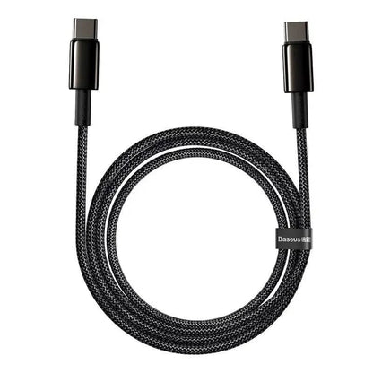 Baseus Tungsten Gold Fast Charging Data Cable Type-C (USB-C) 100W 2m schwarz - 24 Store GmbH