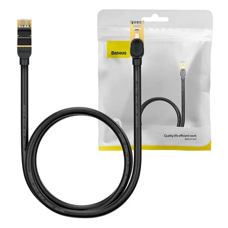 Baseus RJ45 Cat 7 Ethernet-Kabel (schwarz) - 24 Store GmbH